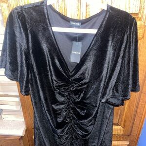 Torrid Black Velvet Blouse